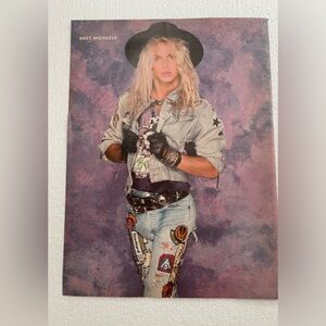 Bret Michaels Rock Pinup - Purple Background
